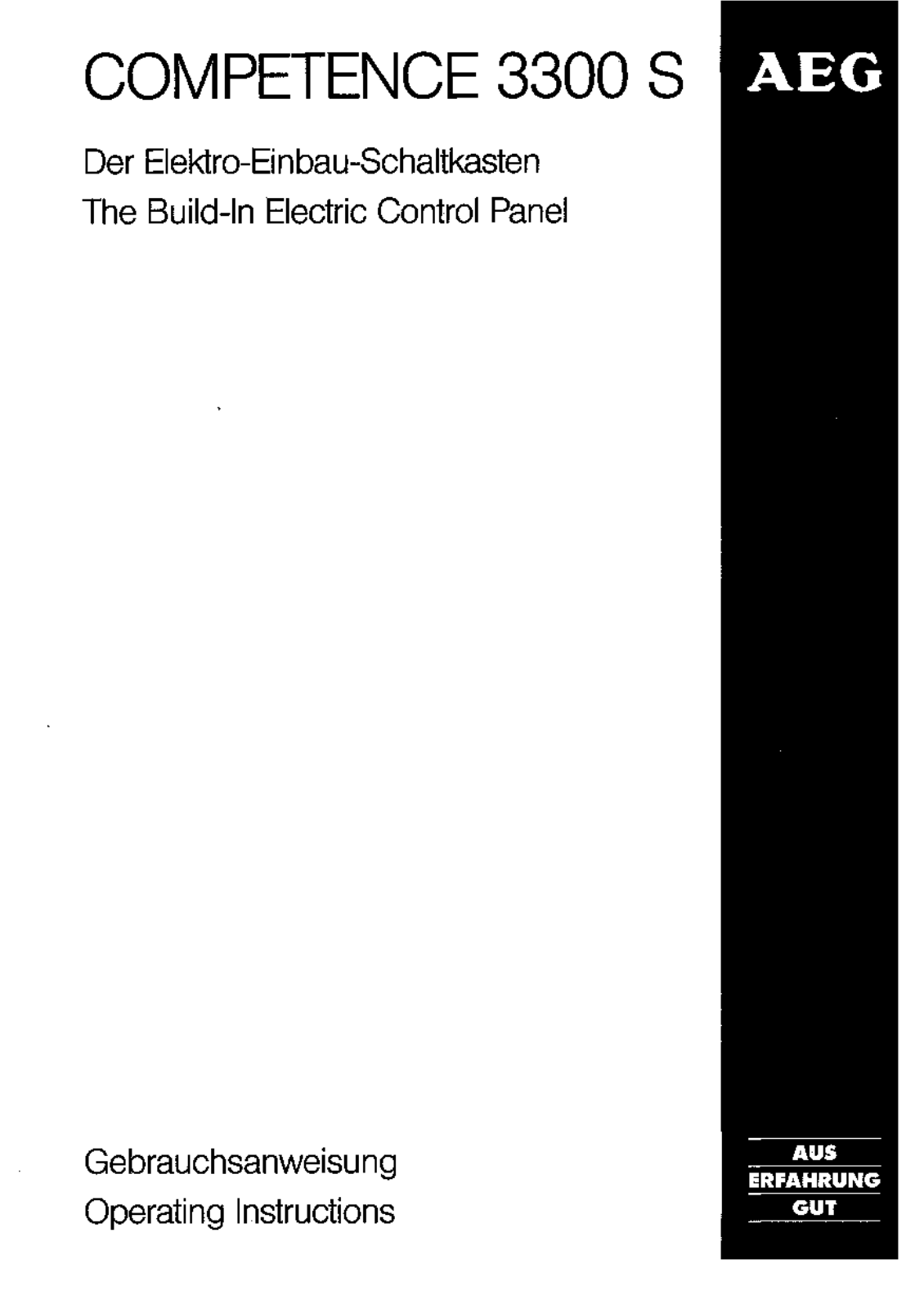 AEG-Electrolux 3300SB, 3300SW, 3300S-S, 3300S-M, 3300SD User Manual