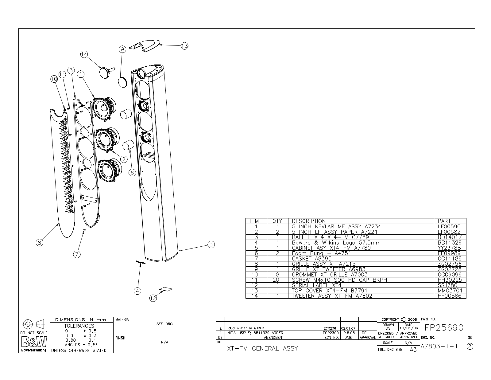 Bowers and Wilkins XT-4 Service manual