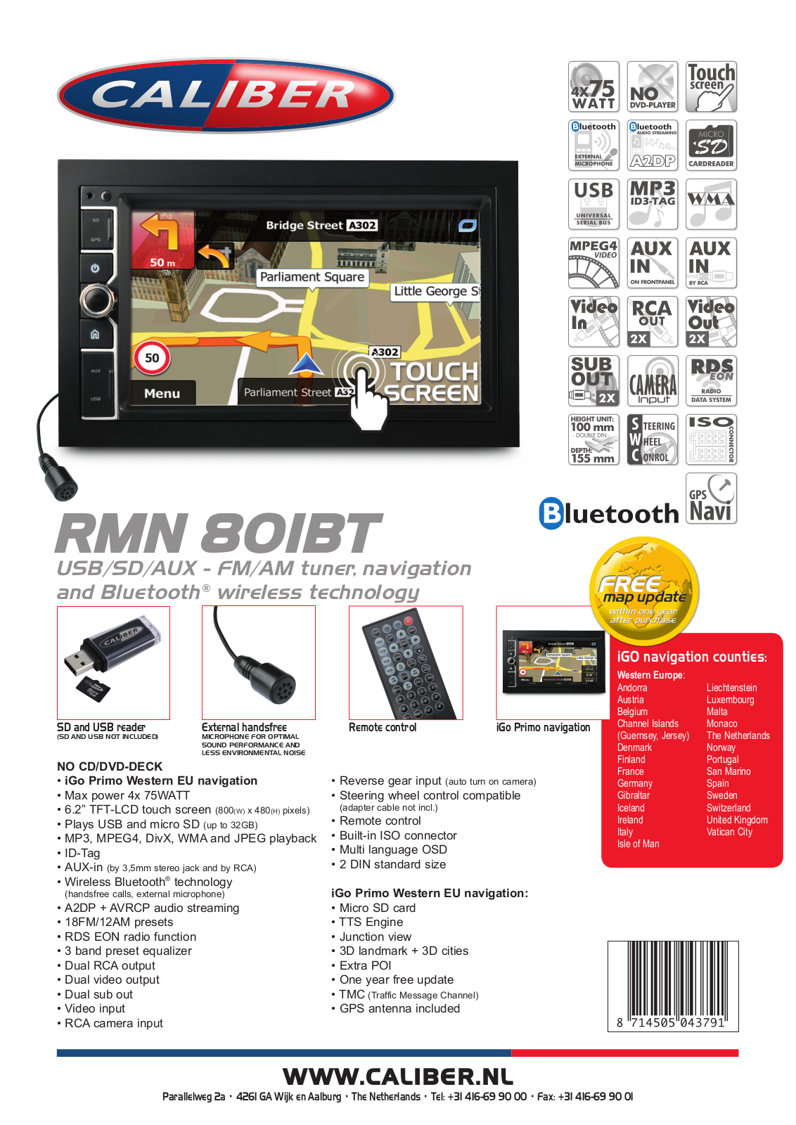 Caliber RMN801BT User Manual