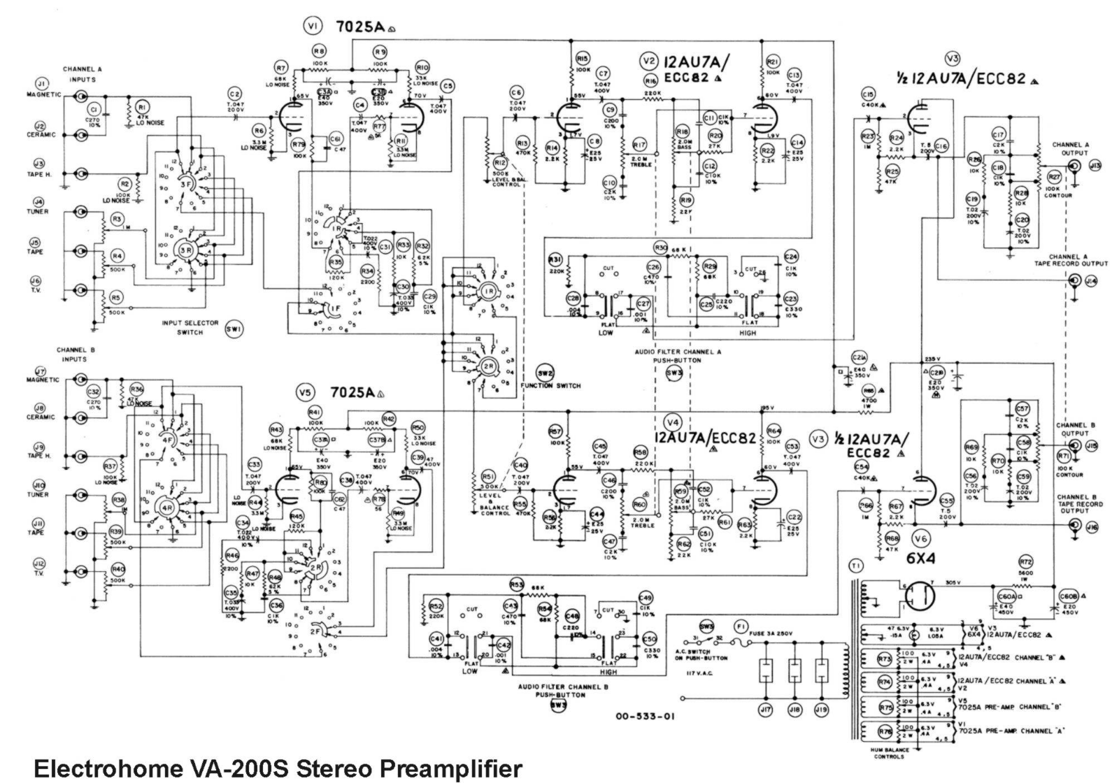 Electro-Harmonix VA-200-S Schematic