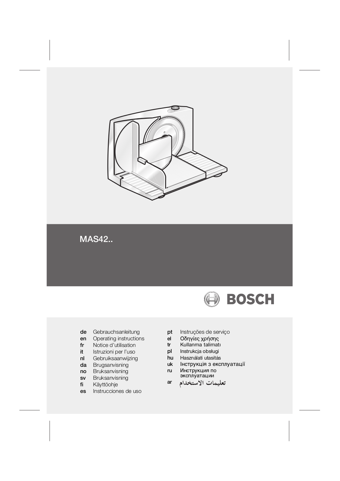 BOSCH MAS4200 User Manual