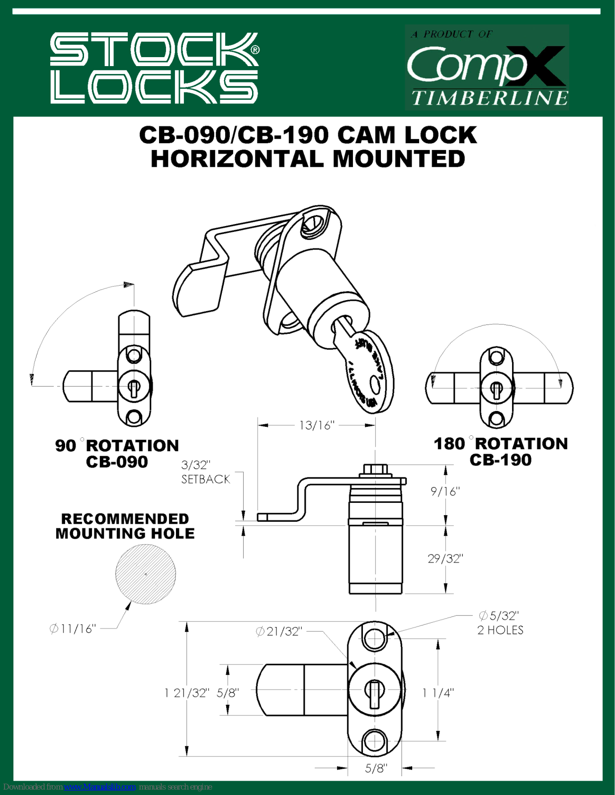 Stock Loks CB-190, CB-090 Instruction Sheet - ManualMachine.com