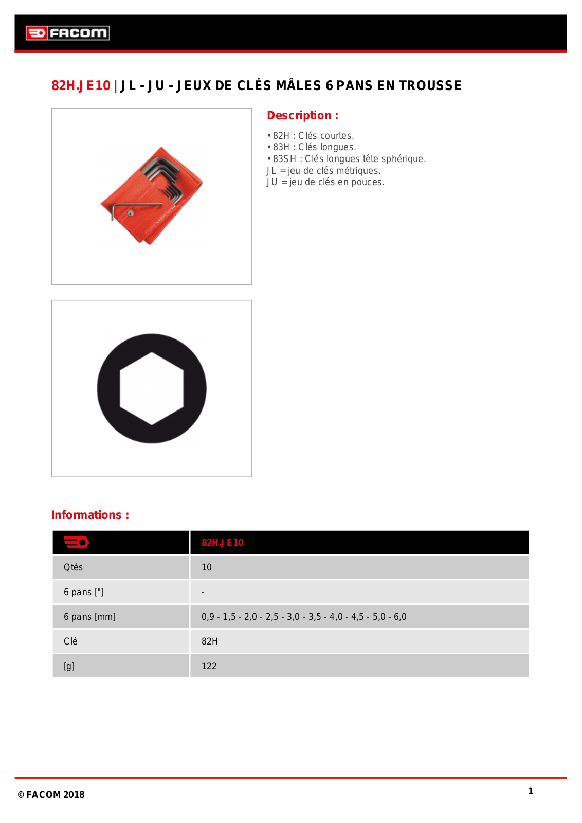 Facom 82H.JE10 Specification - ManualMachine.com