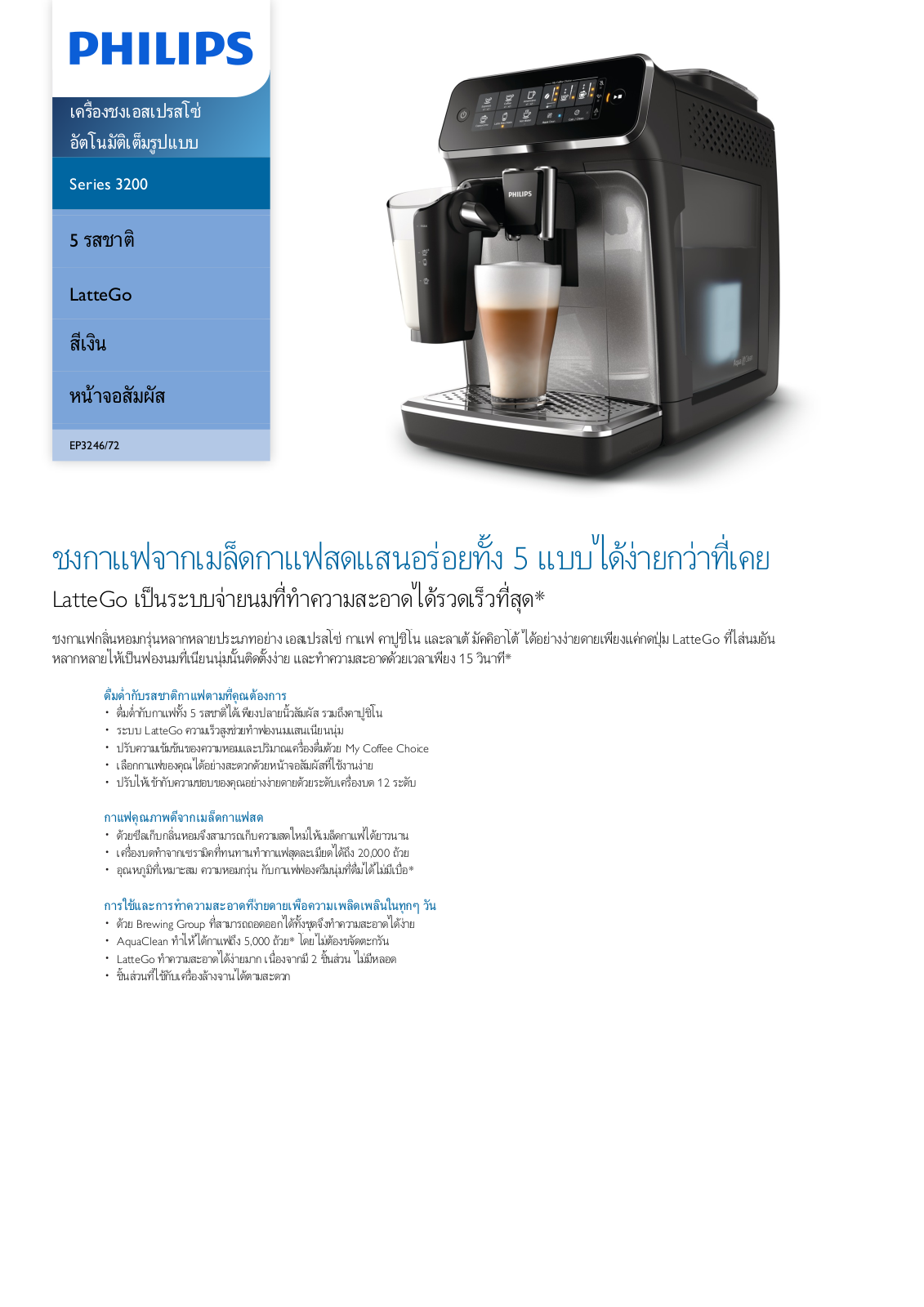 Philips EP3246/72 Leaflet - ManualMachine.com