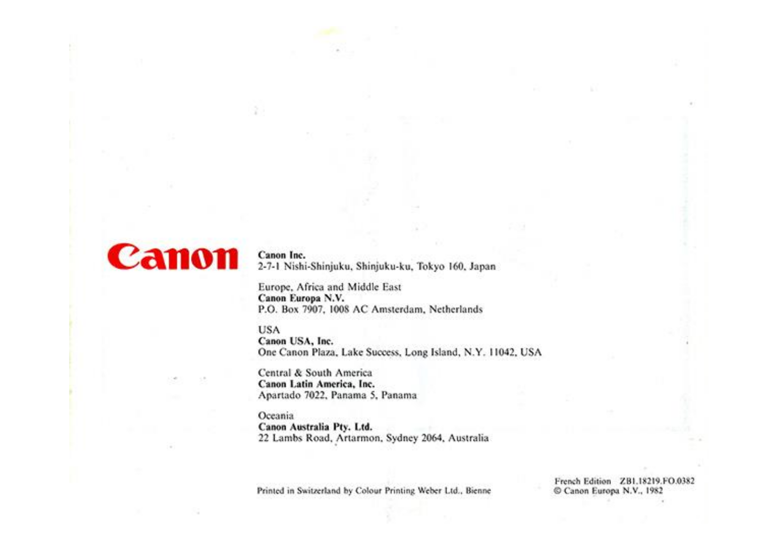 CANON AL-1 User Manual