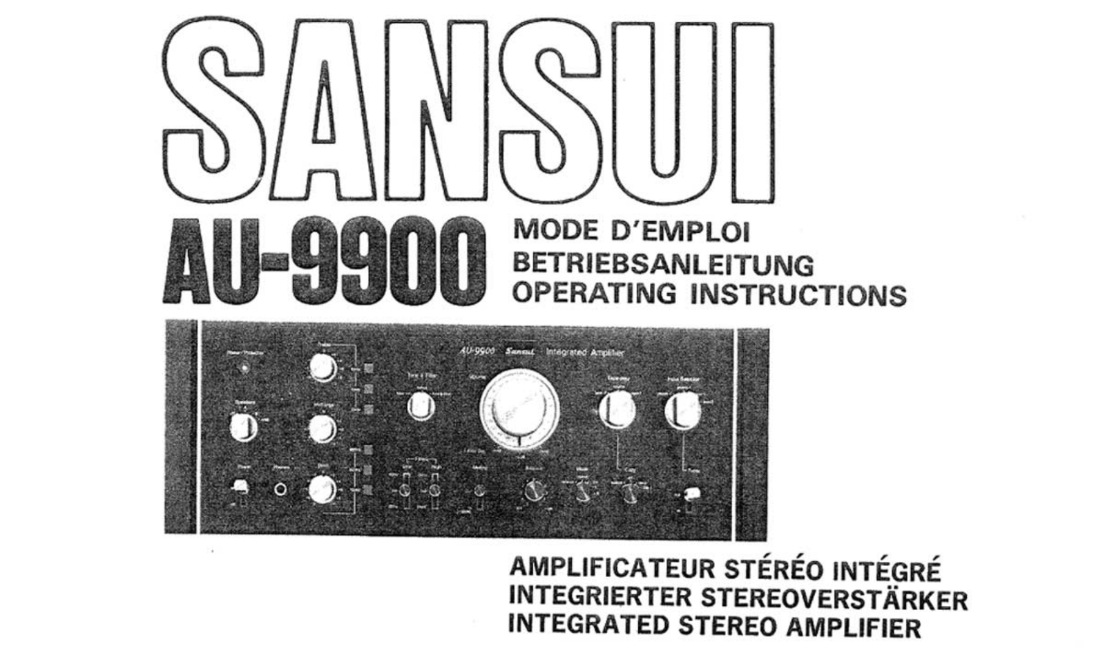 Sansui AU-9900 Owners manual
