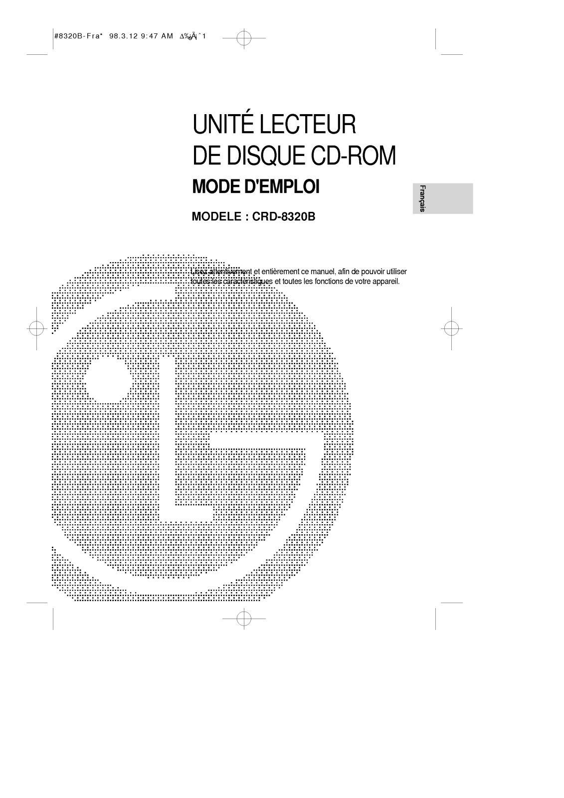 LG CRD-8320B User Manual