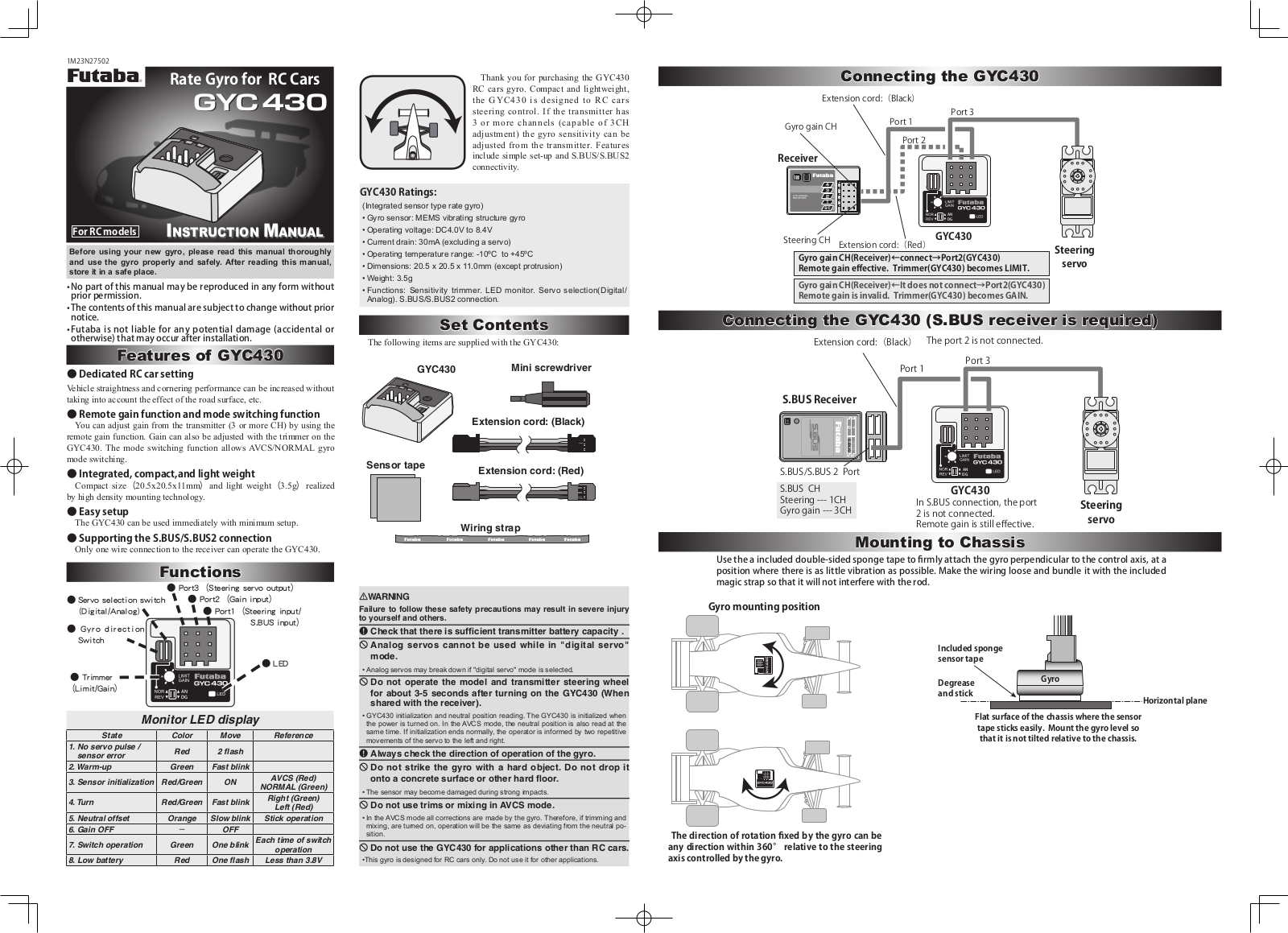 Futaba GYC430 User Manual - ManualMachine.com