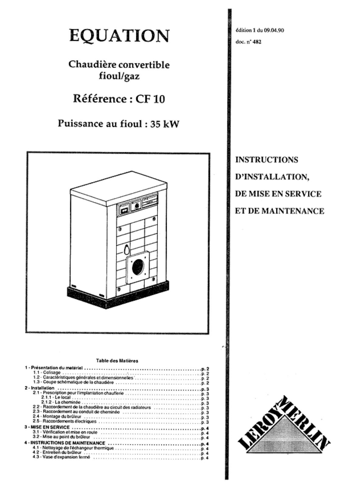 EQUATION CF 10 User Manual