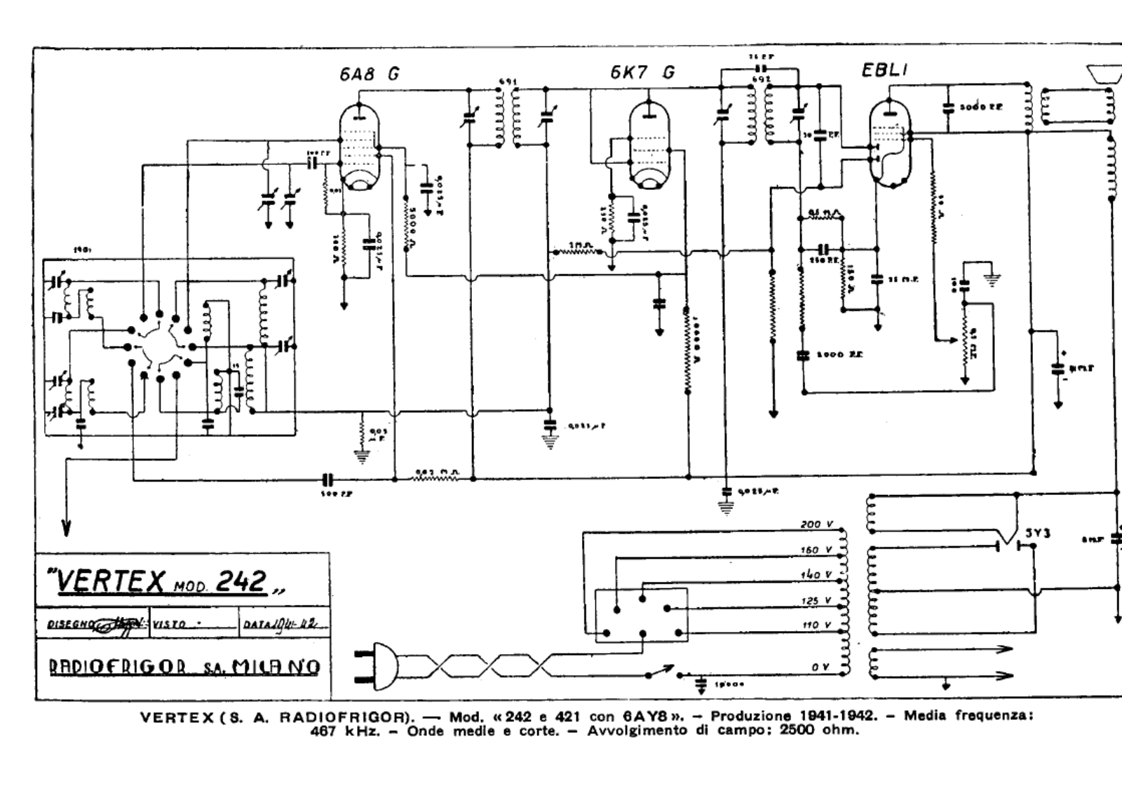 Vertex frigor 242 schematic