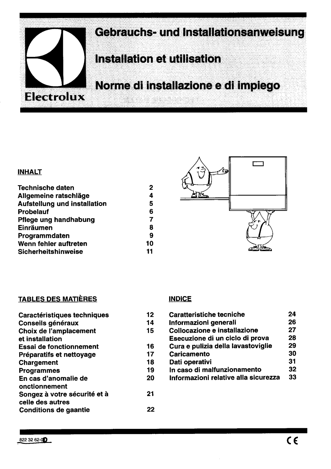 electrolux ESF218 Installation Manual