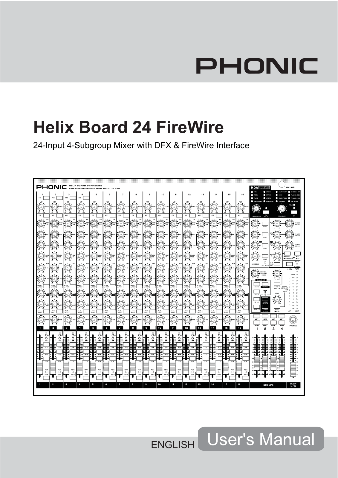 Phonic Helix Board 24 FireWire User’s Manual