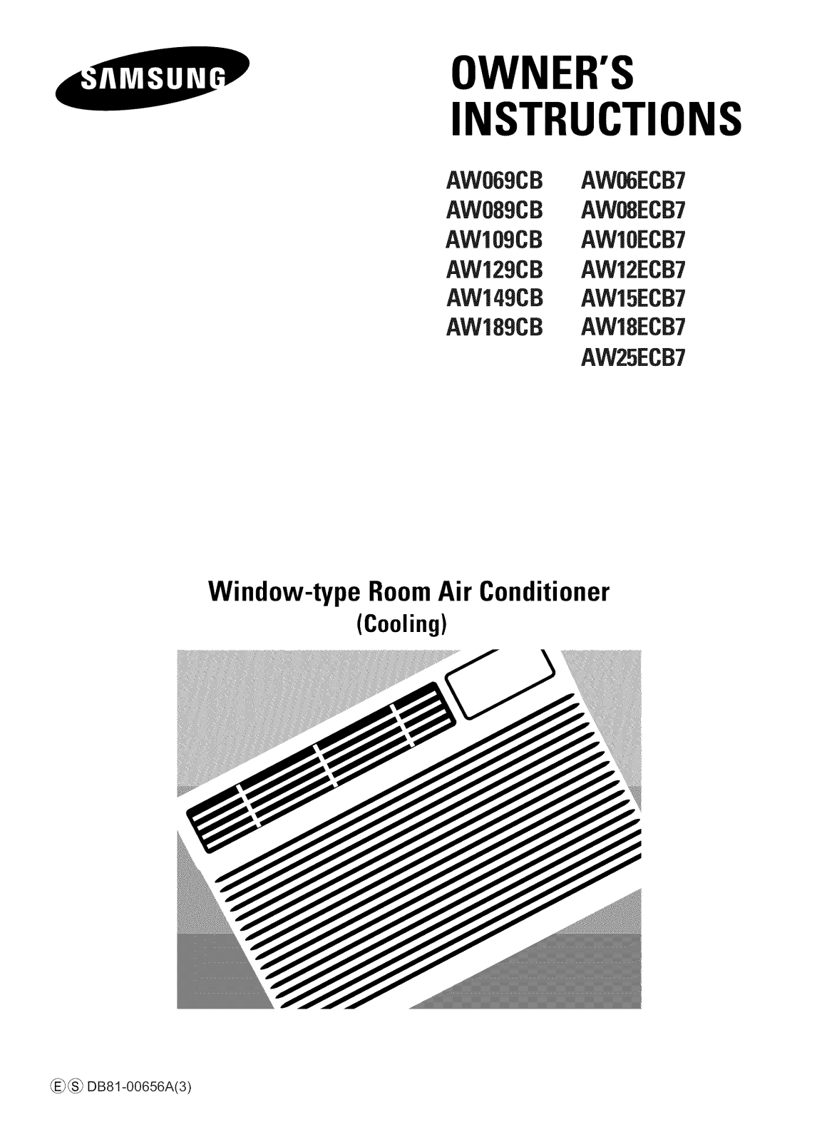 Samsung AW18ECB7XAA, AW15ECB7XAA Owner’s Manual