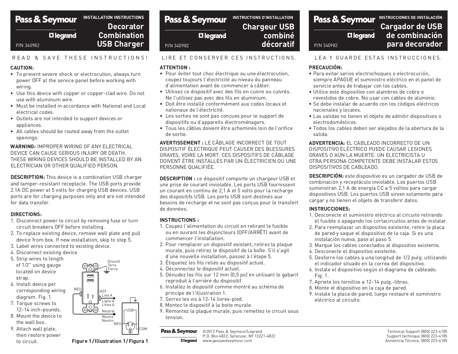 Legrand TR8200HUSBI User Manual