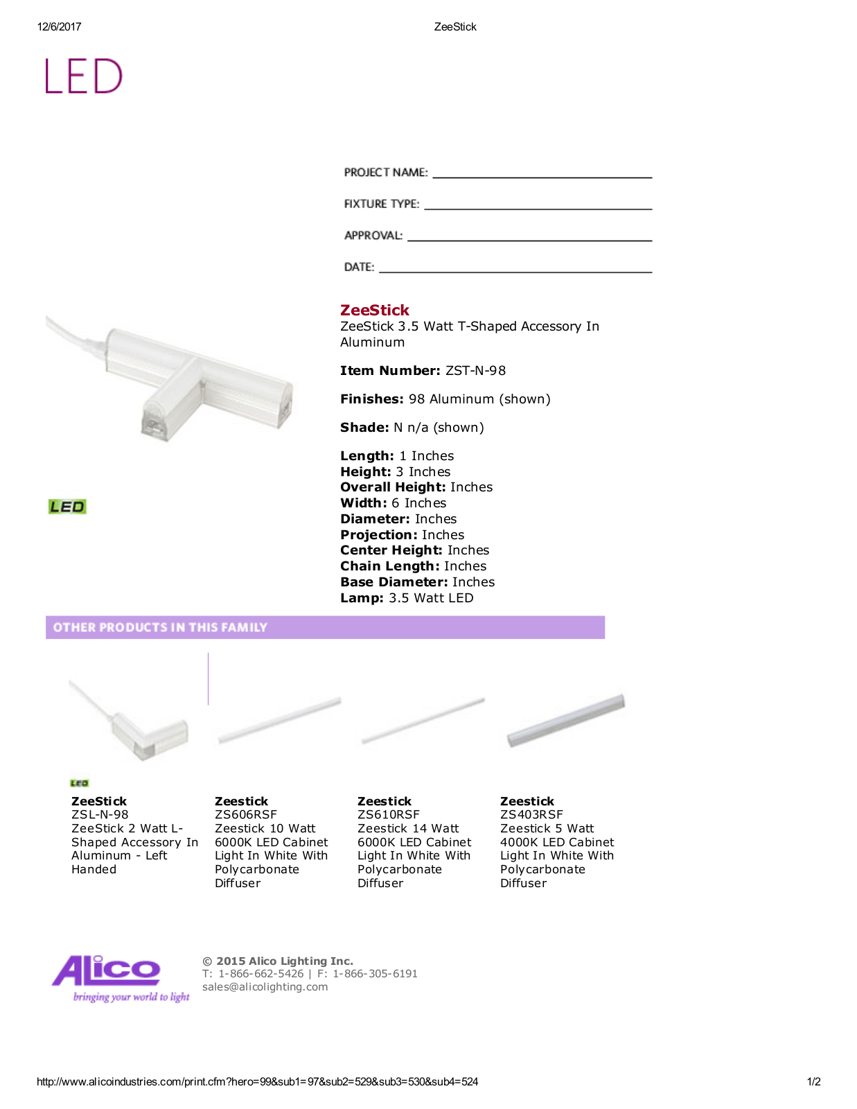 Alico LED1988 Specifications - ManualMachine.com