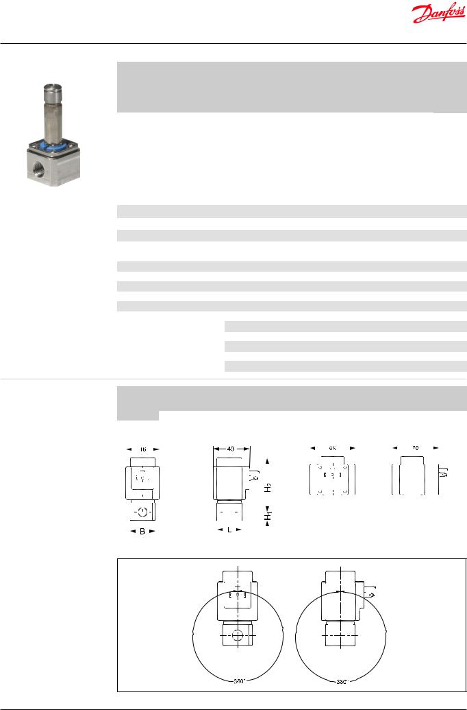 Danfoss EV215B Data sheet