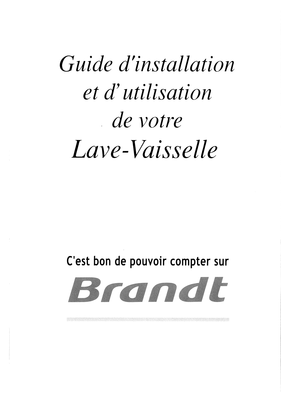 BRANDT P35 User Manual