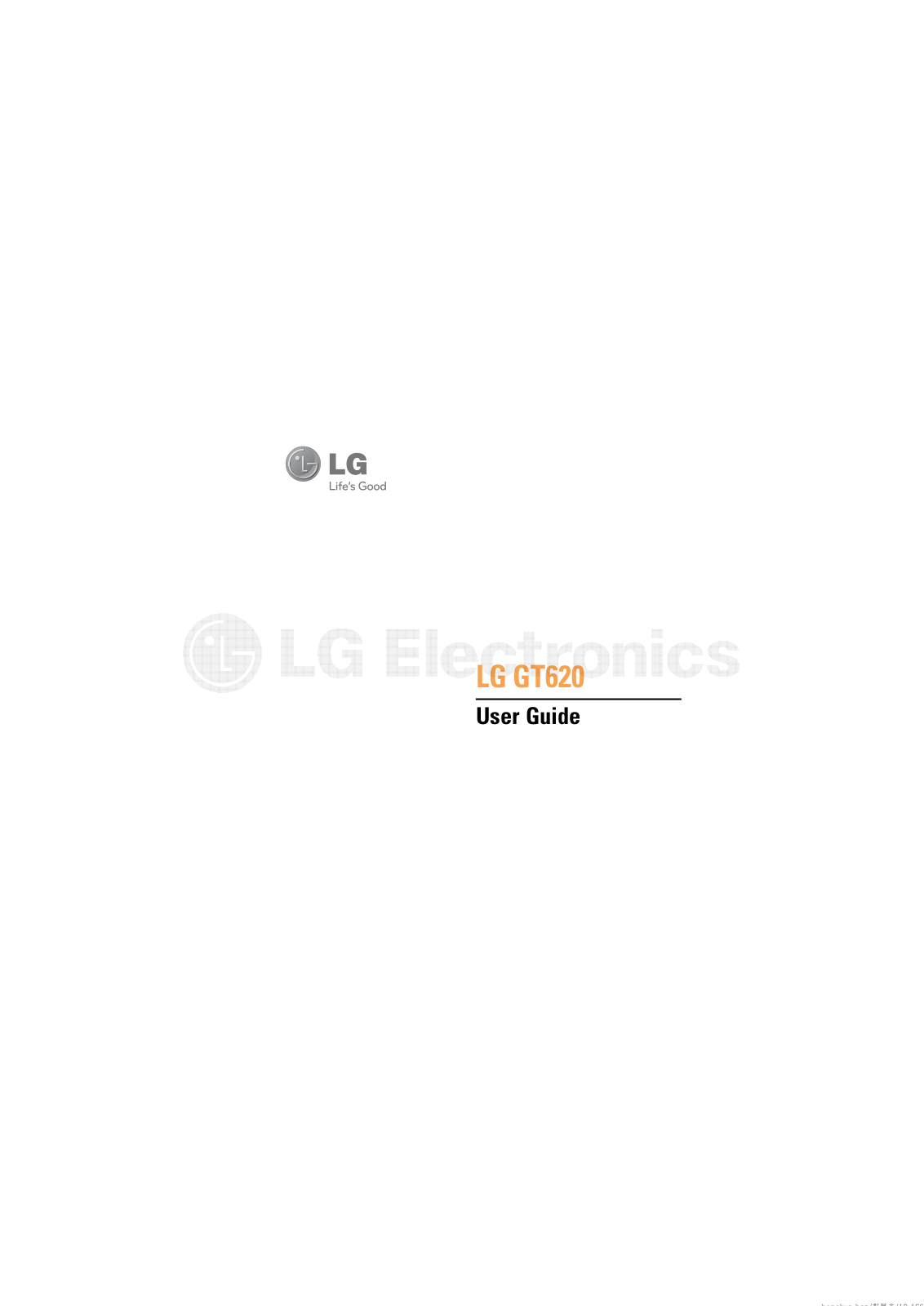 LG GT620 Users manual