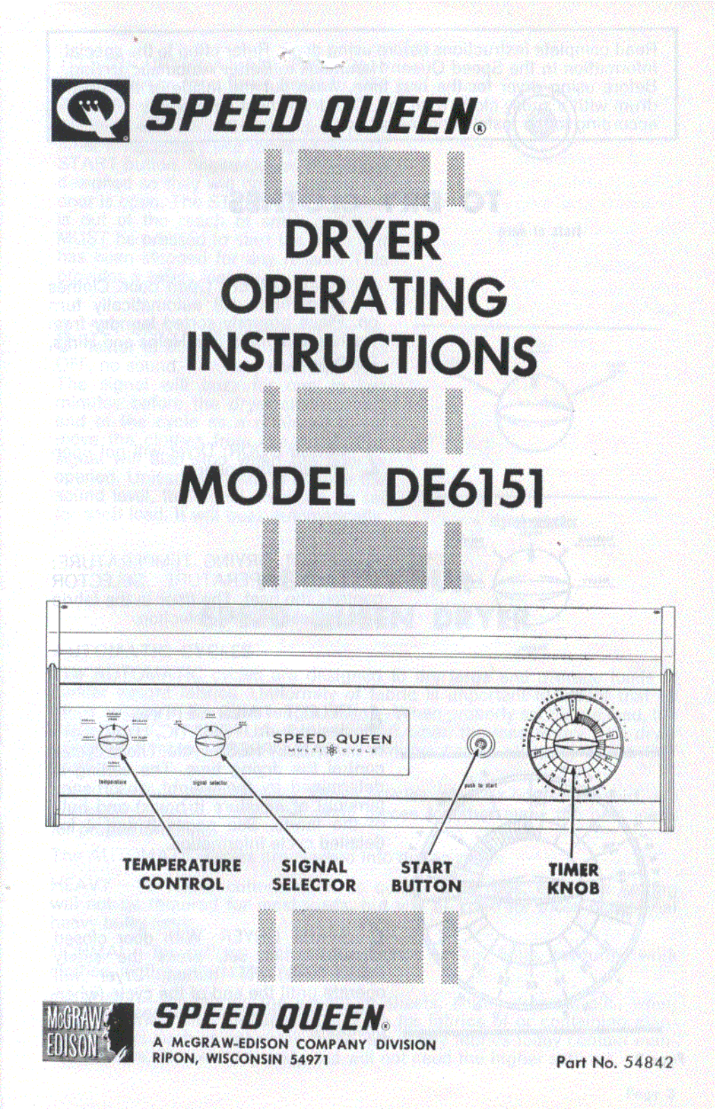 KitchenAid DE6151 Owner's Manual