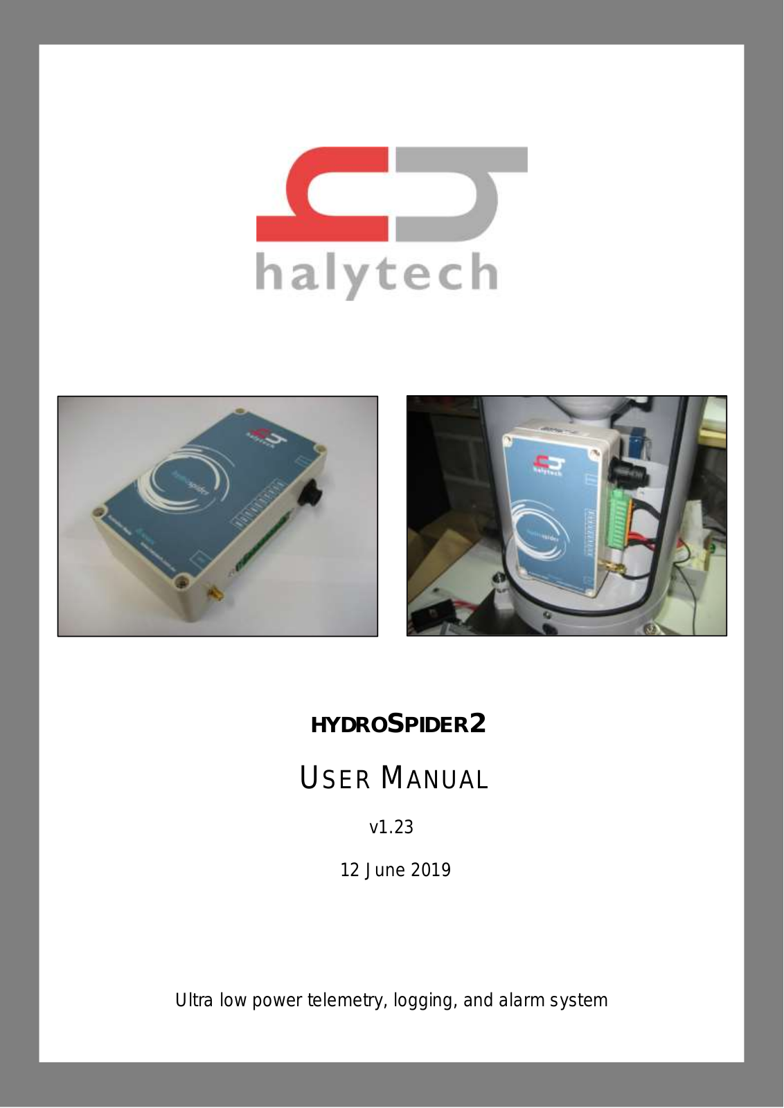 Halytech HYDROSPIDER2 User Manual - ManualMachine.com