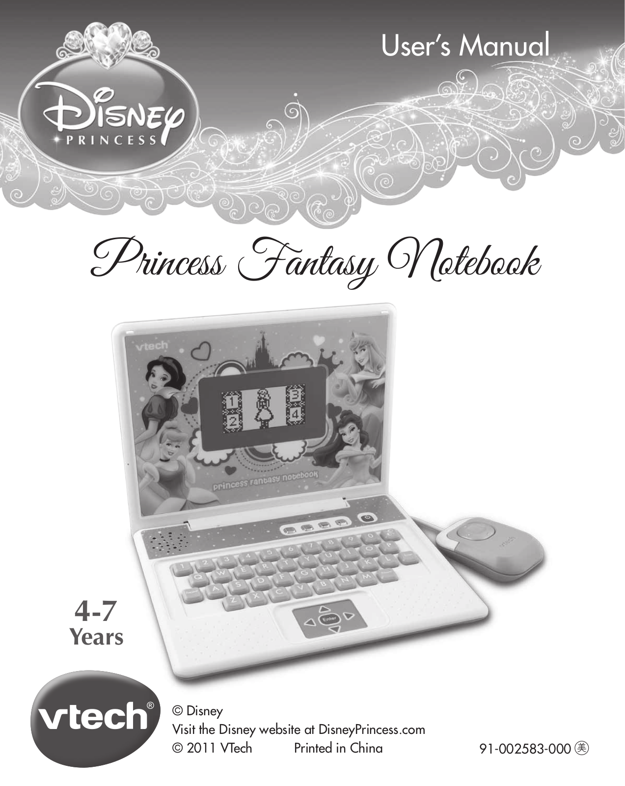 VTech Princess Fantasy Notebook Owner's Manual