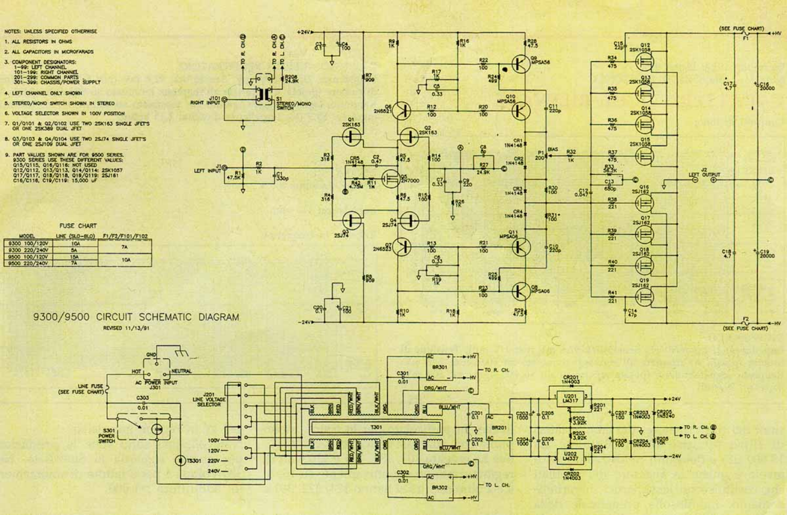 Hafler 9300 Schematic