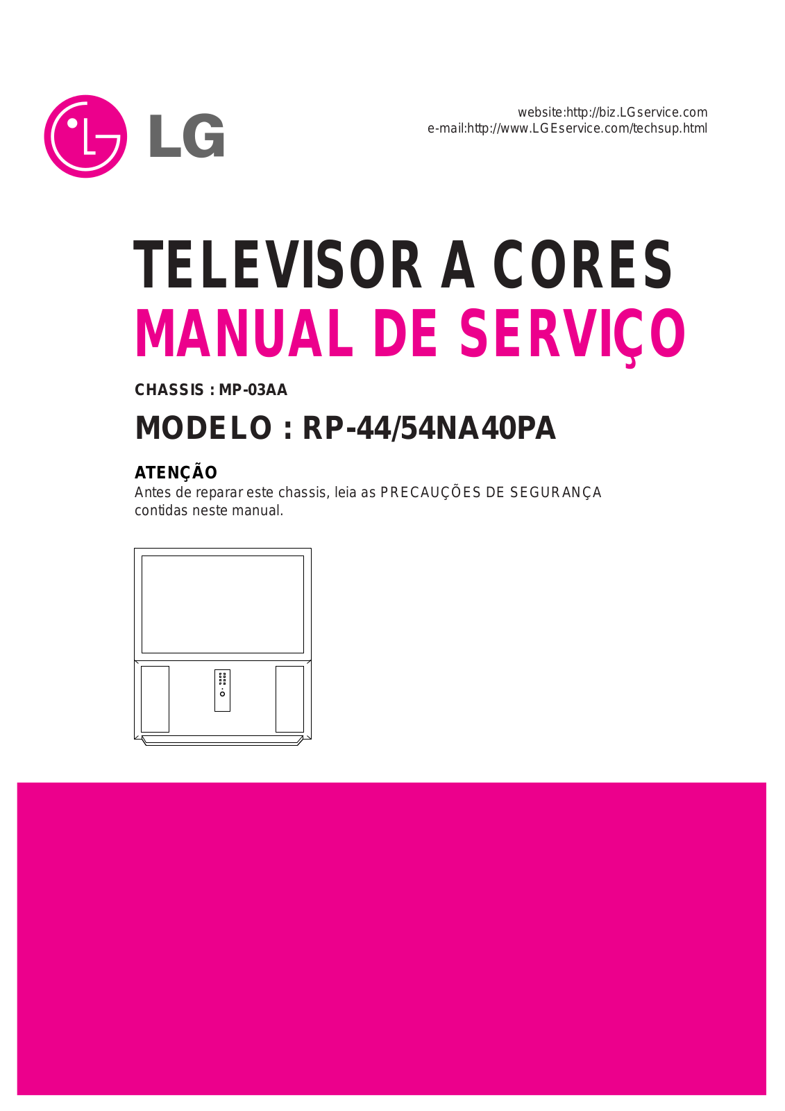 LG RP 44NA40PA Service Manual