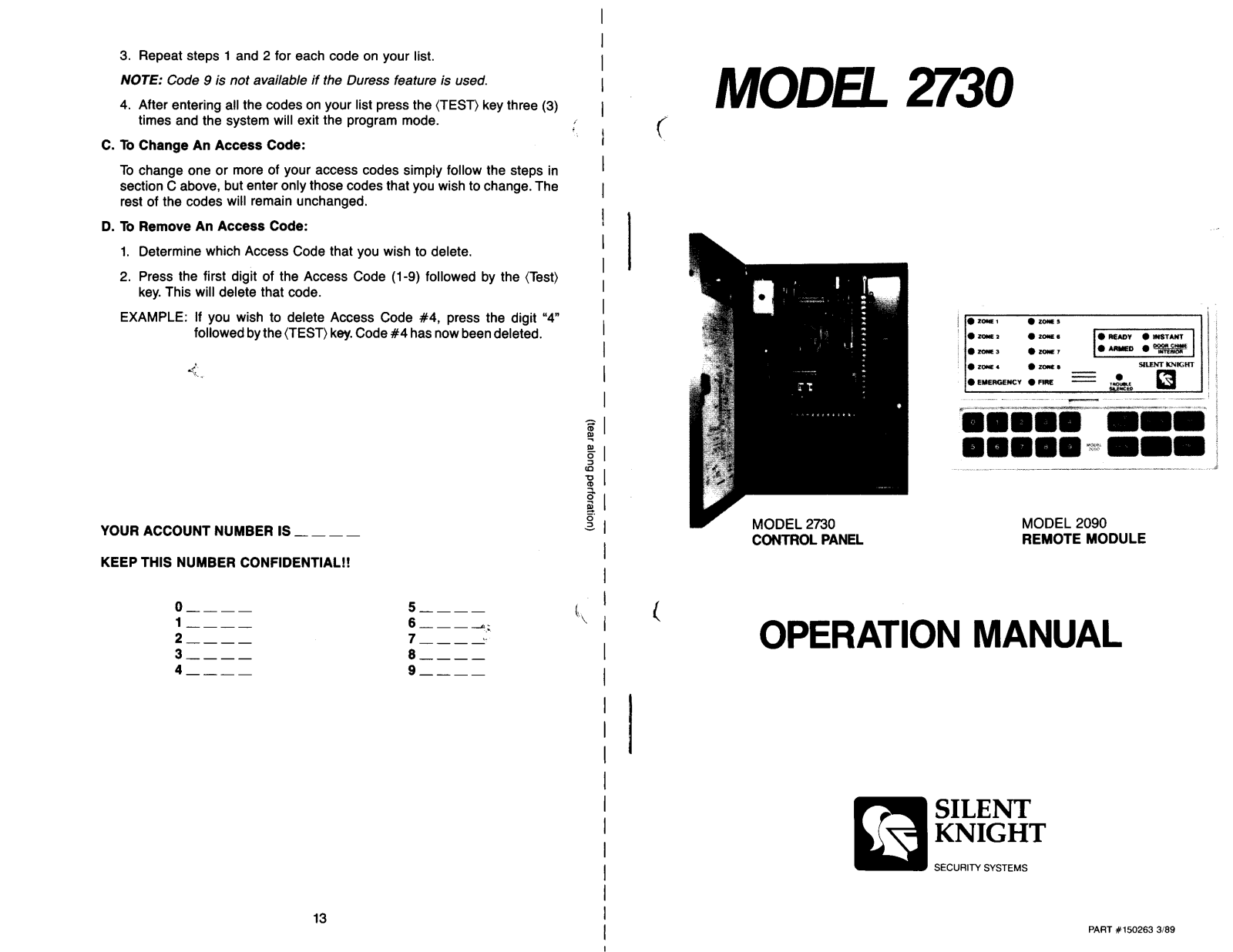 SILENT KNIGHT 2730 Operation Manual