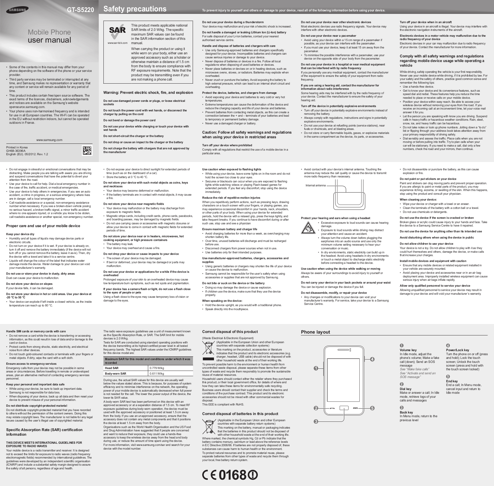 SAMSUNG S5220 User Manual