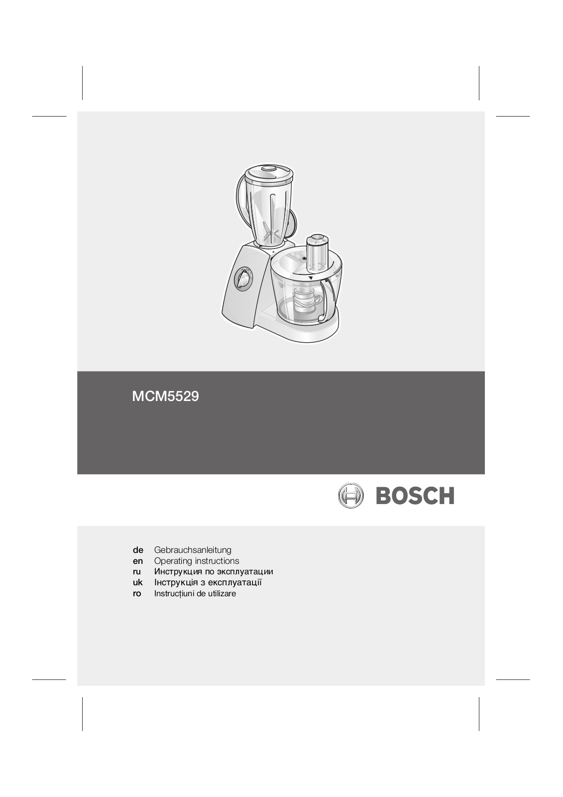 Bosch MCM 5529 RU User Manual