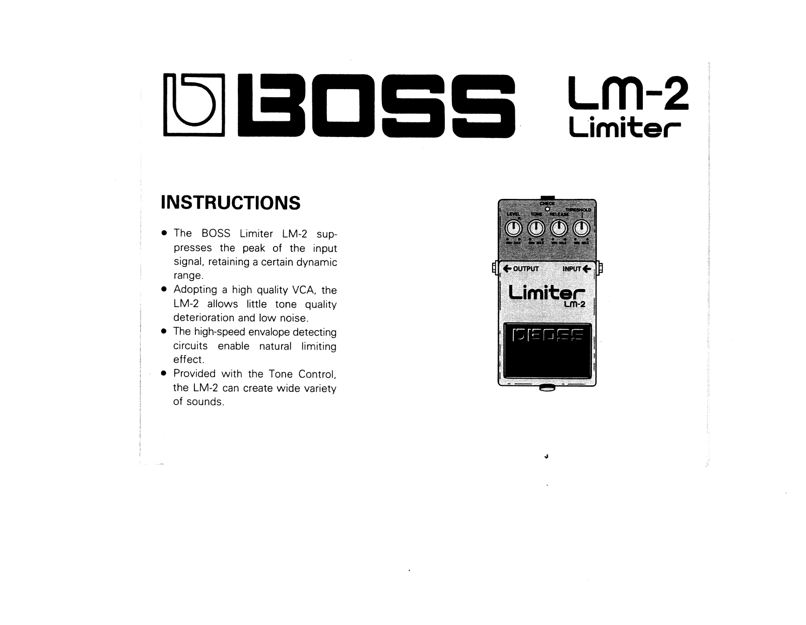 Roland Corporation LM-2 Owner's Manual