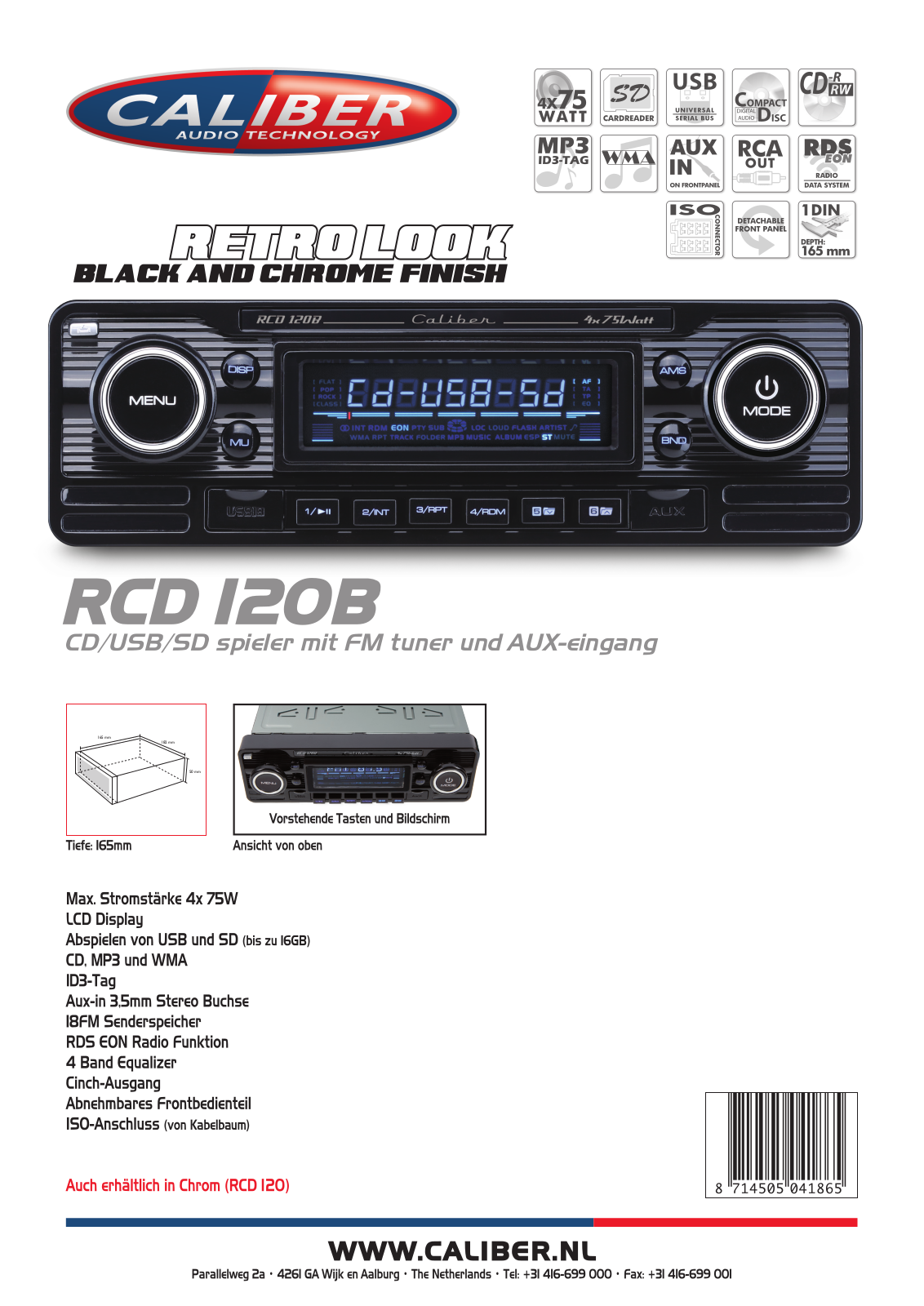 Caliber RCD120-B User Manual