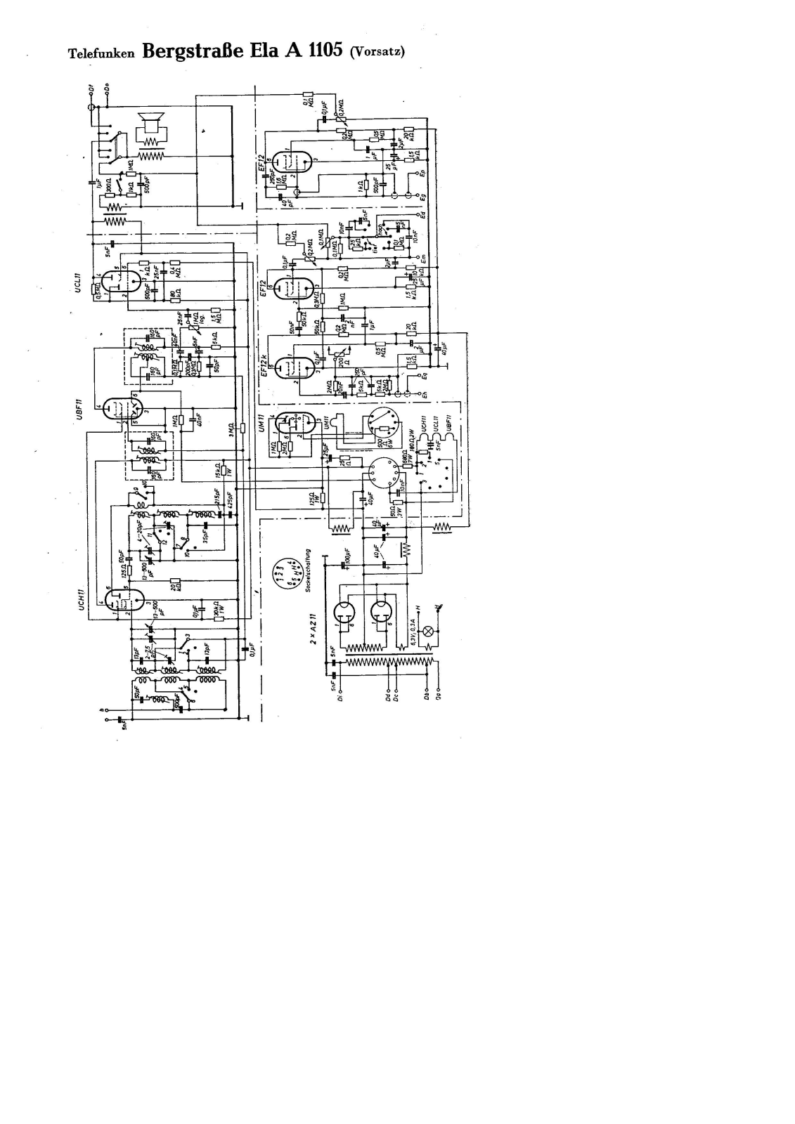 Telefunken Ela-A1105 Schematic