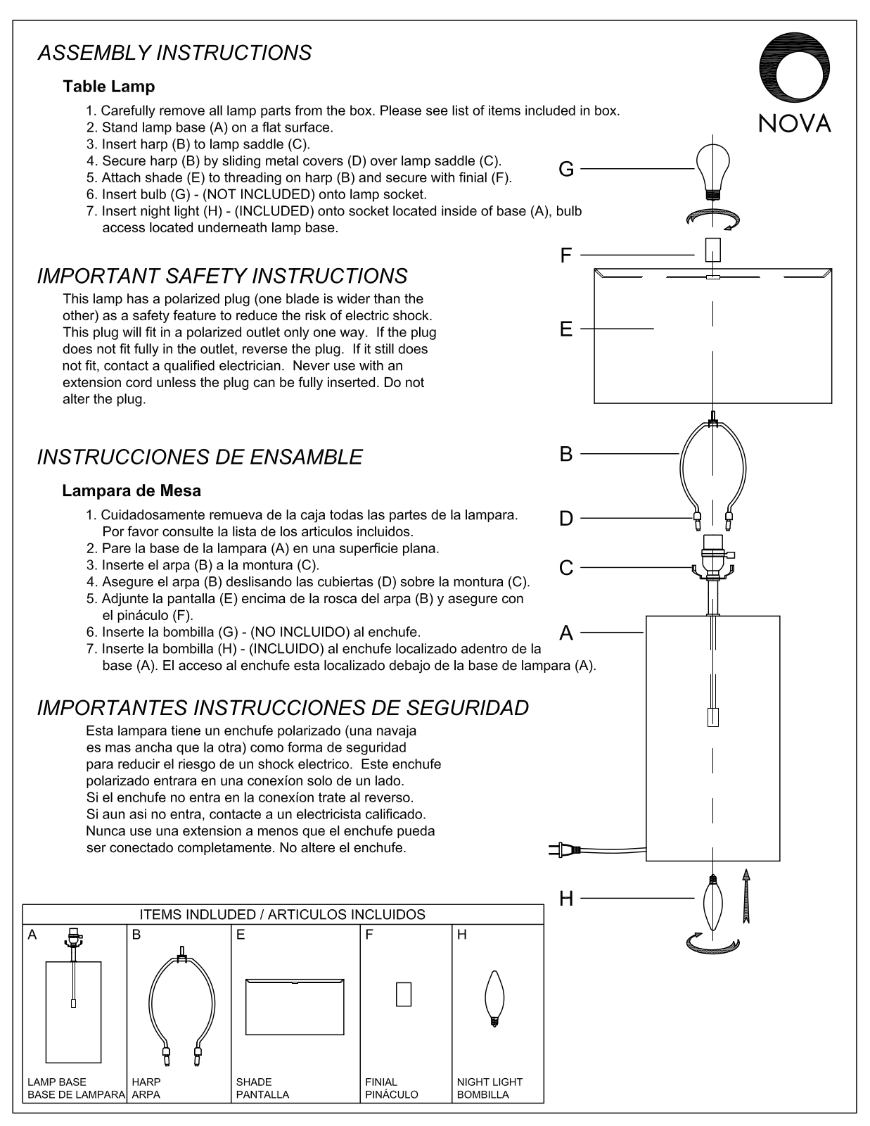 Nova 0284DC Instruction Manual