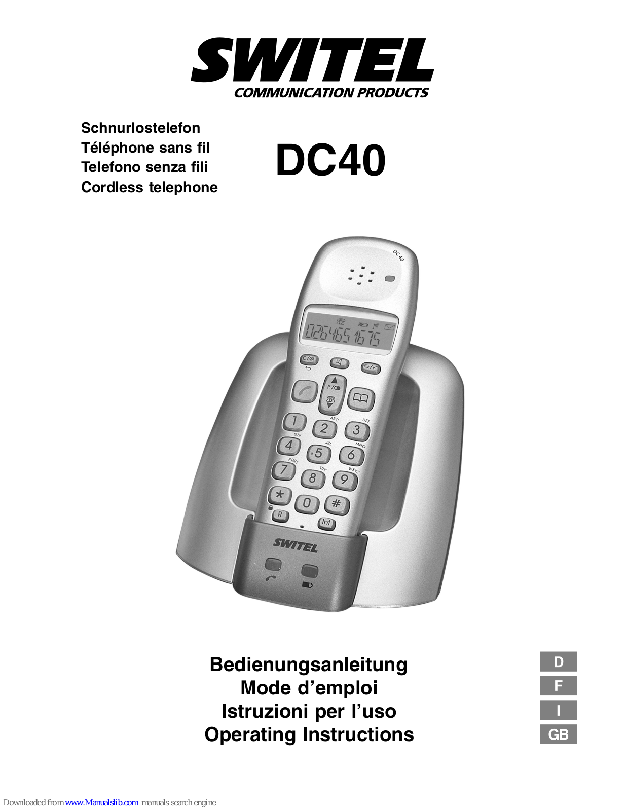 switel DC40, DCT407 Operating Instructions Manual - ManualMachine.com