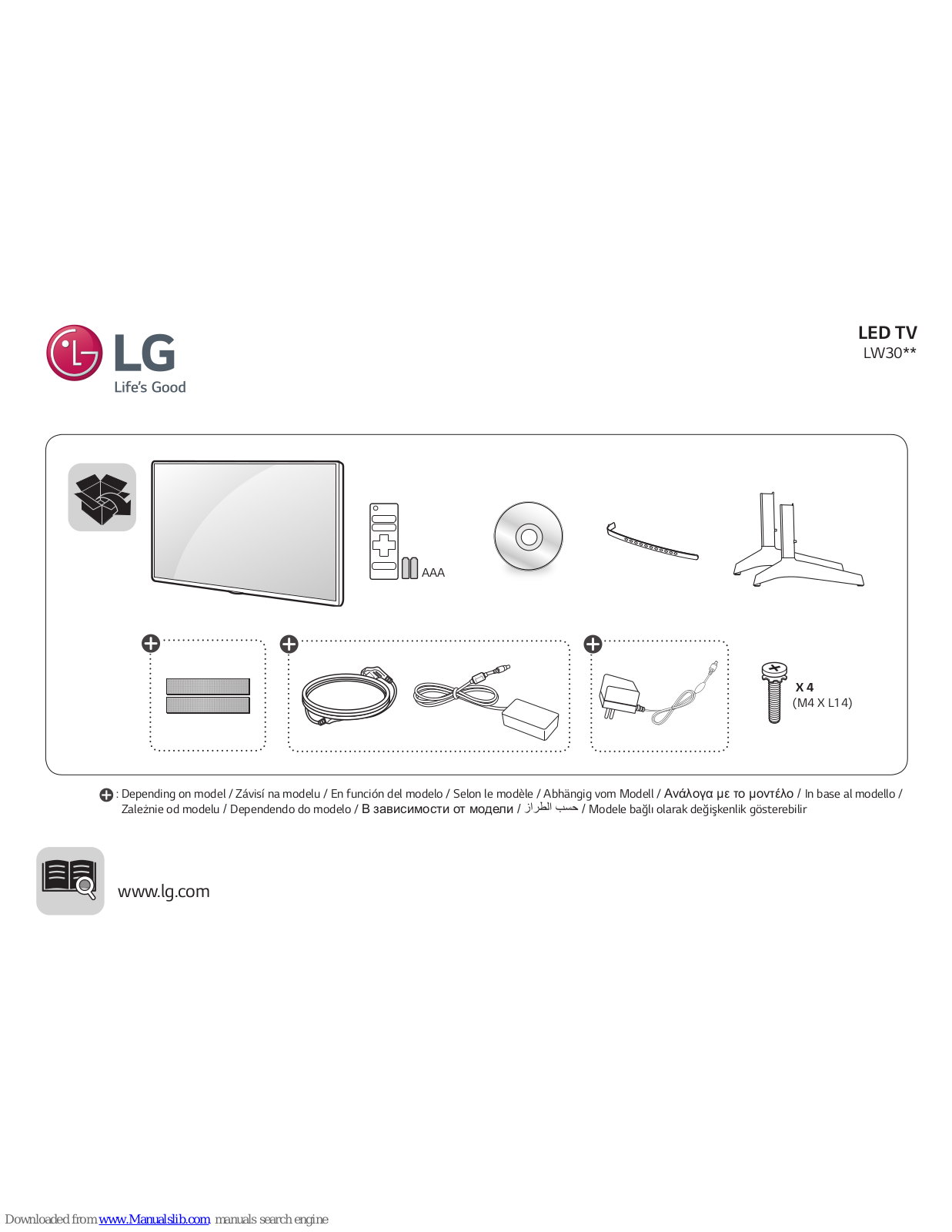 LG 32LW300C-ZA Installation Instructions Manual