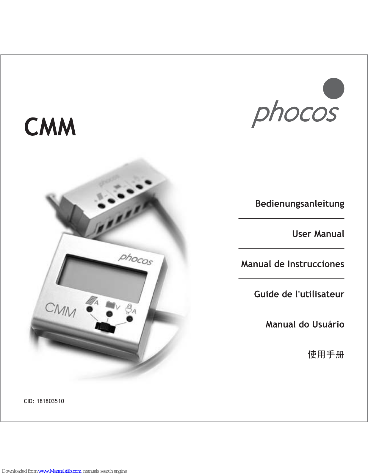 Phocos CMM User Manual - ManualMachine.com