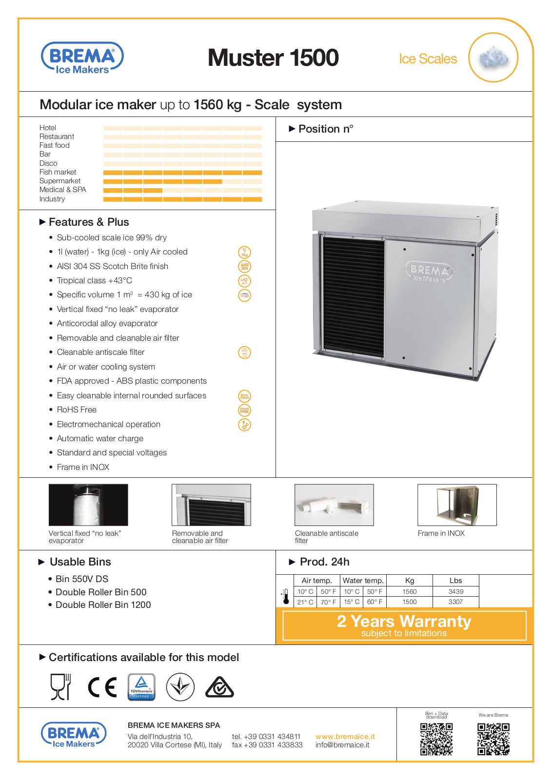 Brema Muster 1500 Datasheet - ManualMachine.com