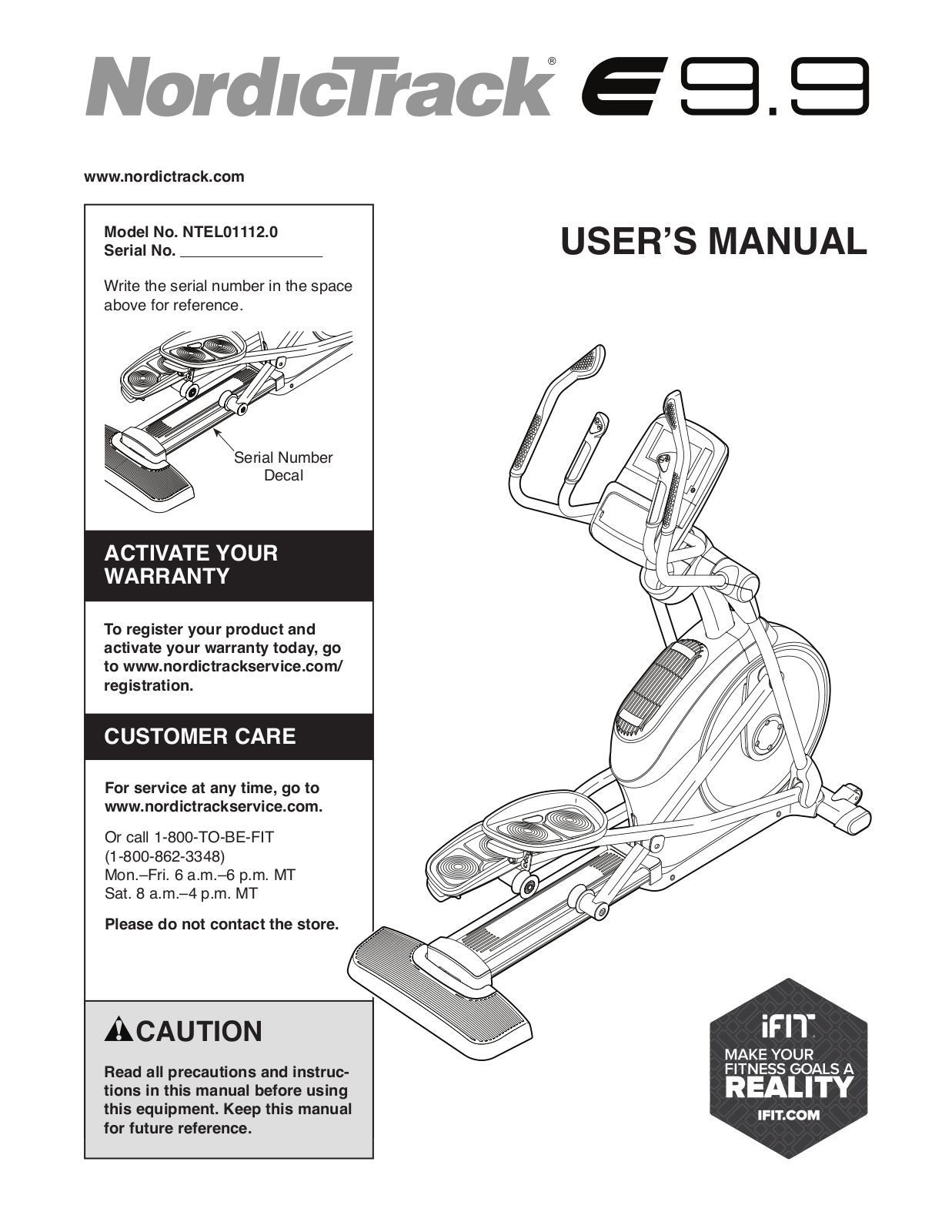 NordicTrack NTEL011120 Owner's Manual