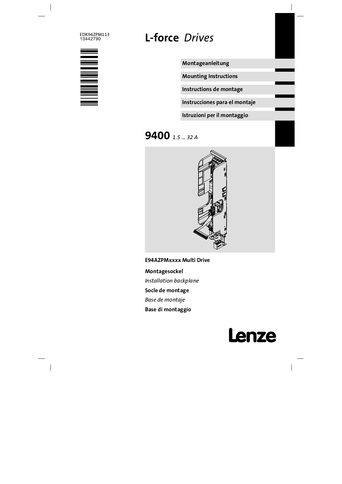 Lenze E94AZPM User Manual