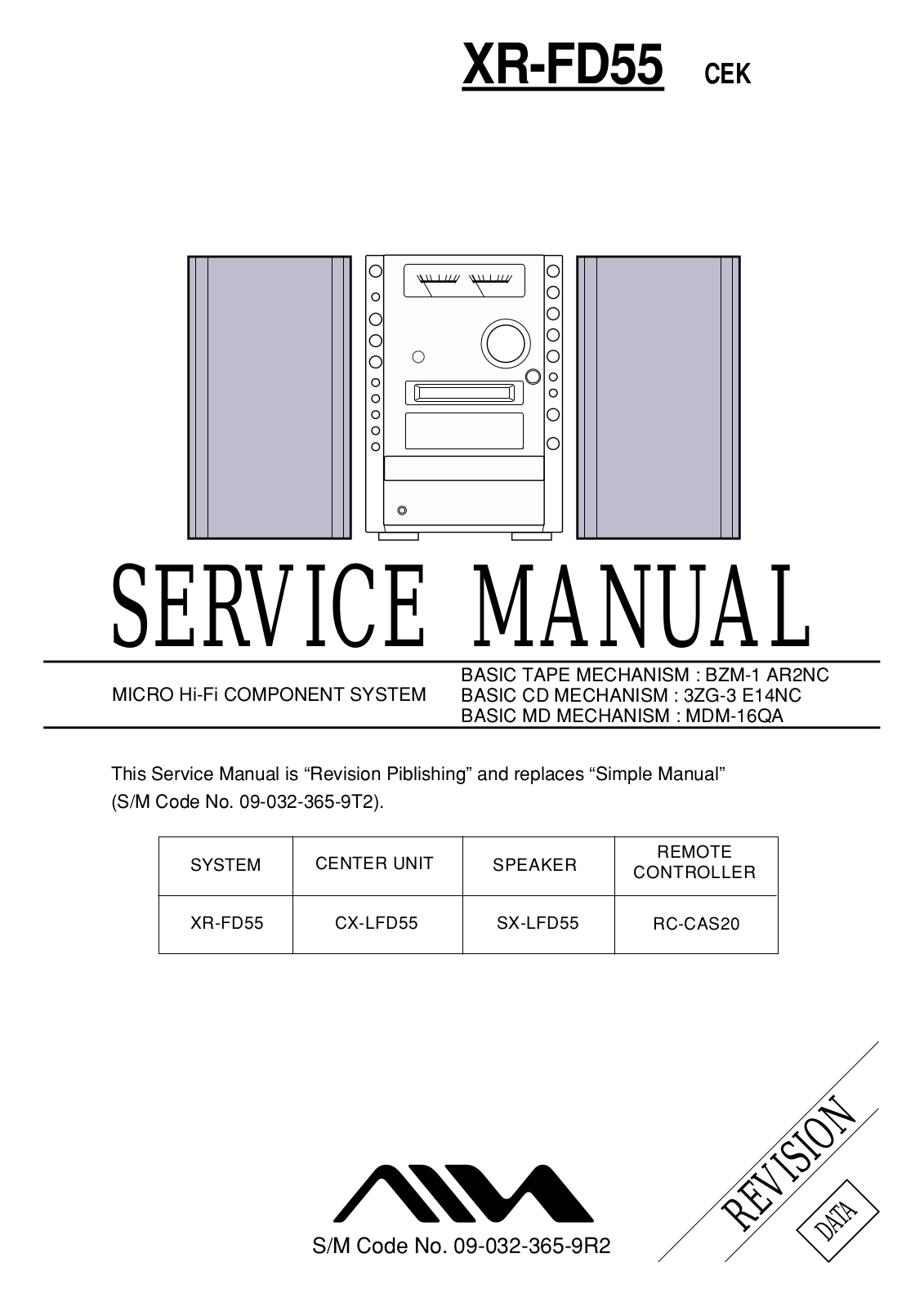 Aiwa XR FD55 Service Manual