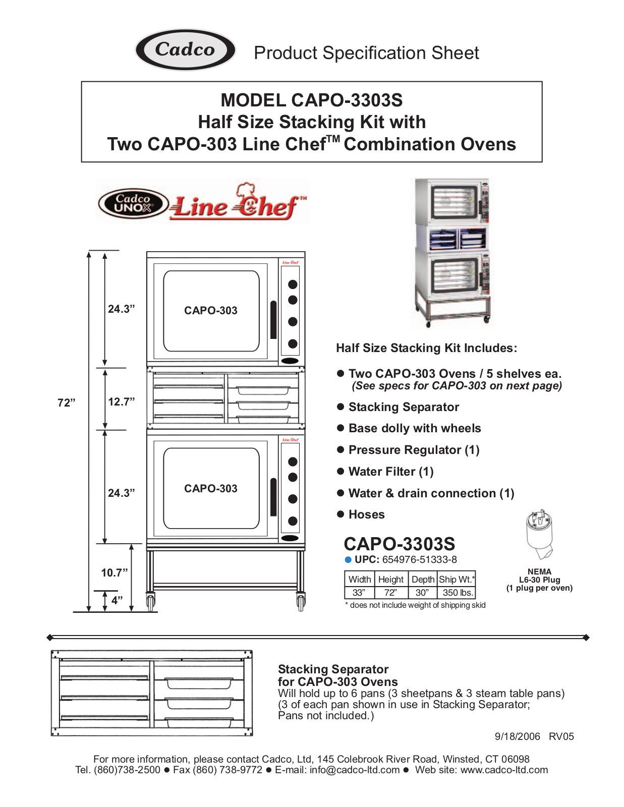 Cadco CAPO-3303S User Manual