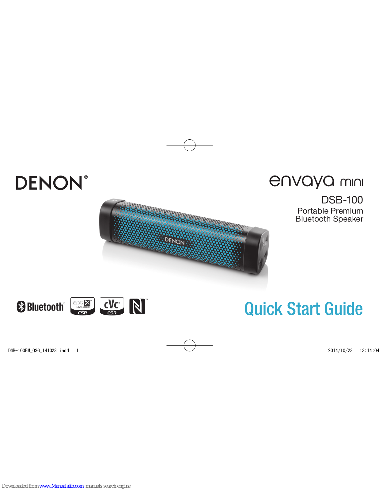 Denon envaya mini DSB-100 Quick Start Manual