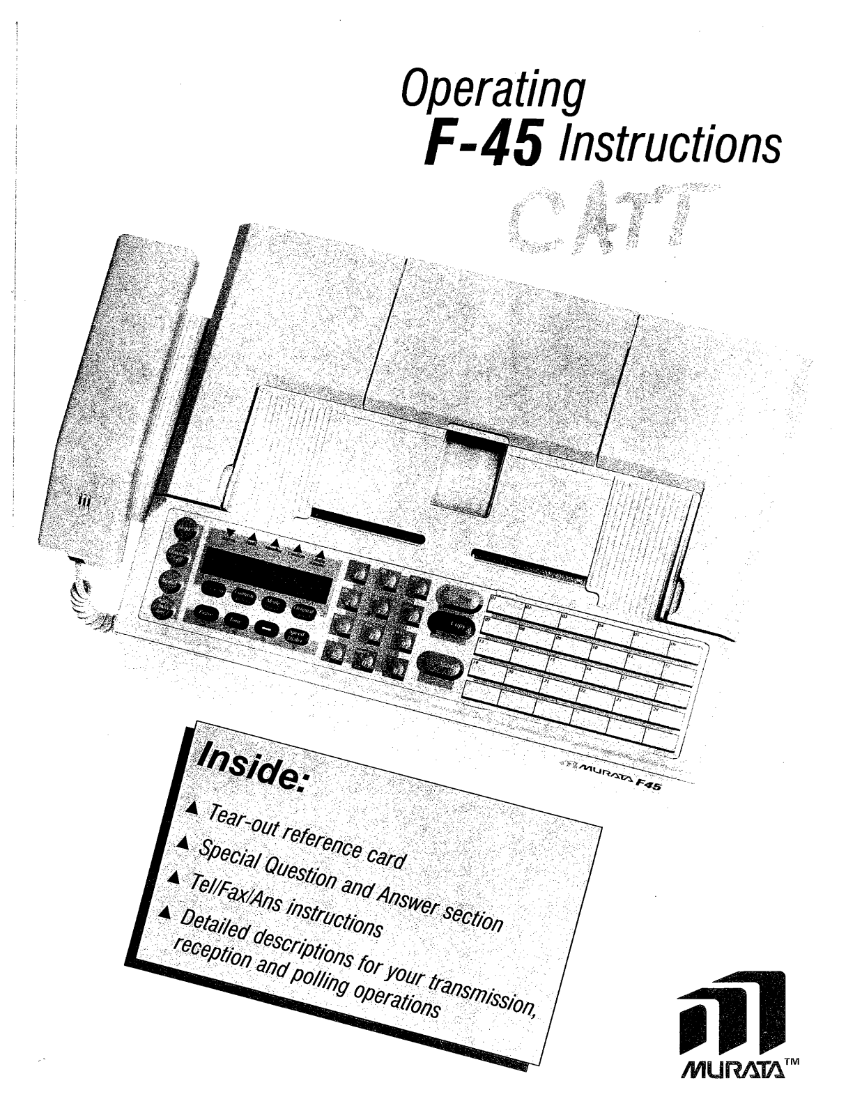 Muratec F-45 User Manual