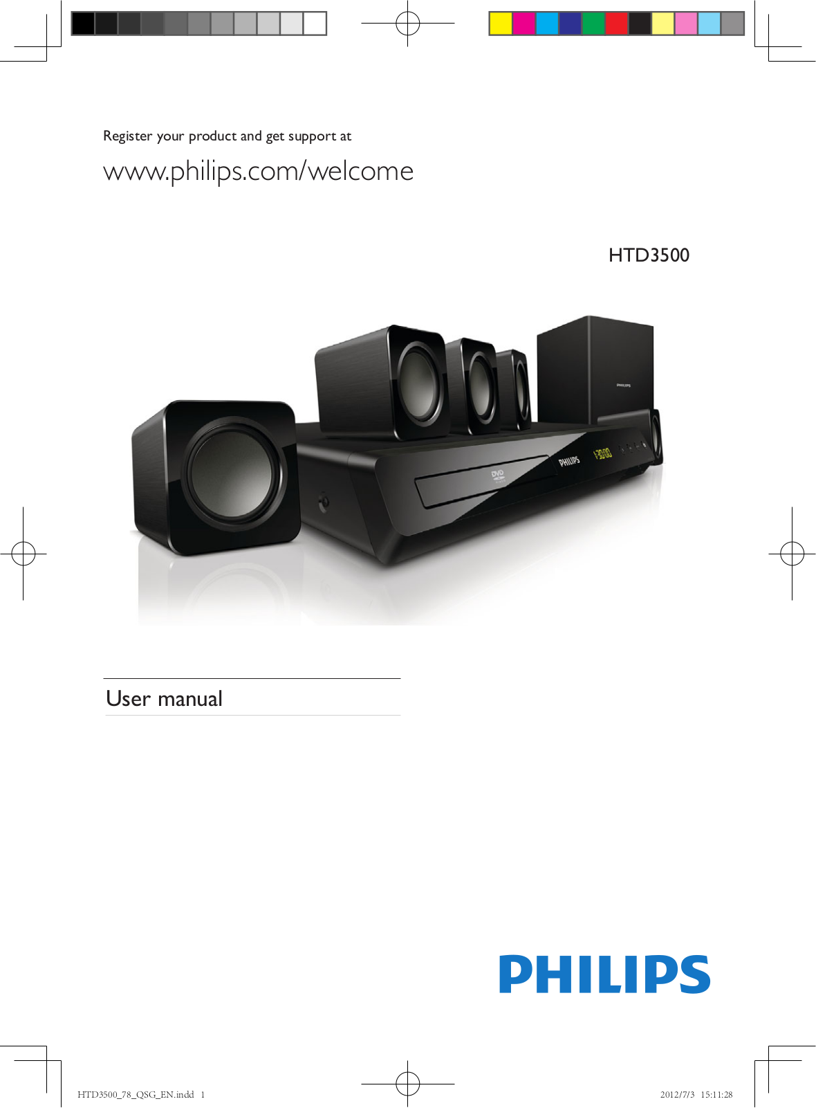 Philips HTD3500X 78 User Manual