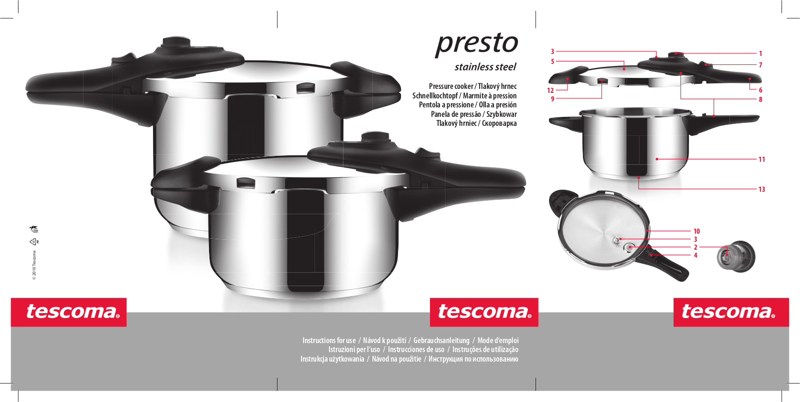 Tescoma Presto 4 l, Presto Duo 4 + 6 l User Manual