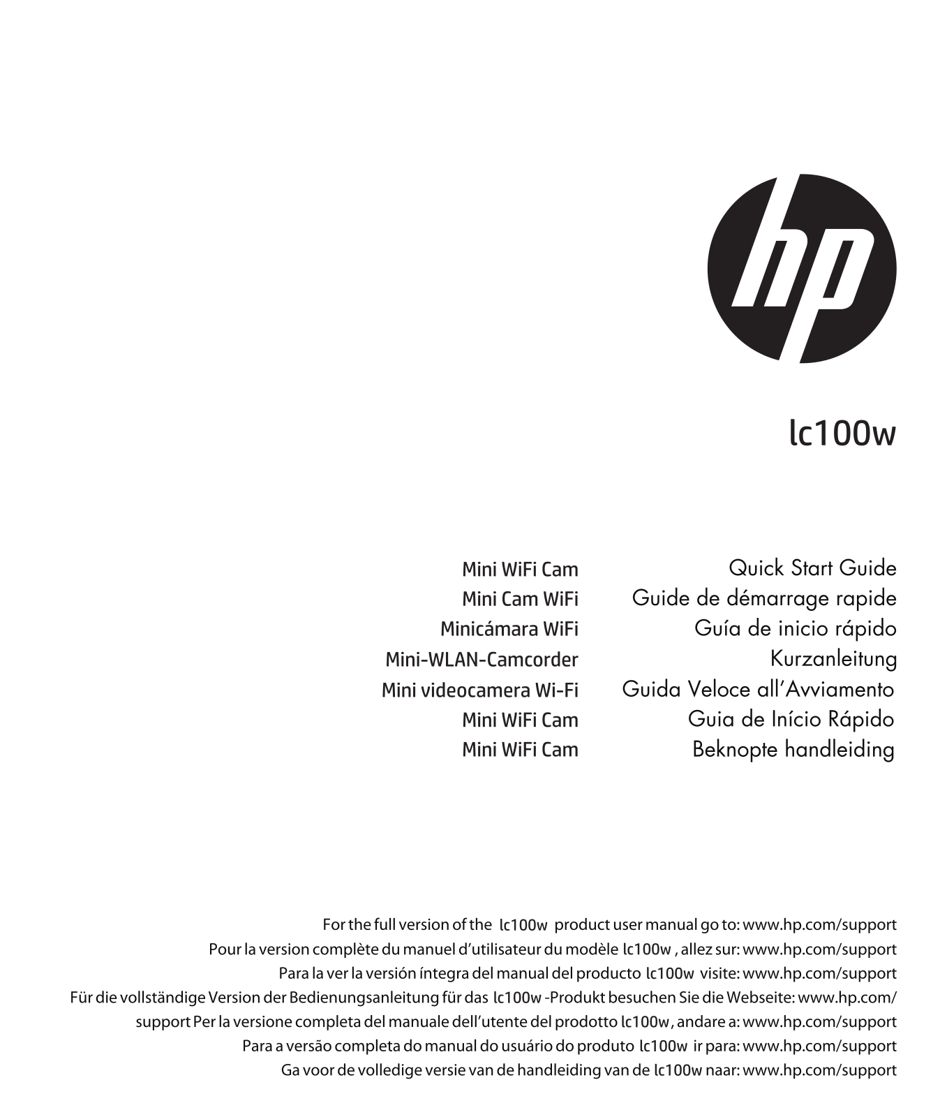 HEWLETT-PACKARD LC100W Guide rapide