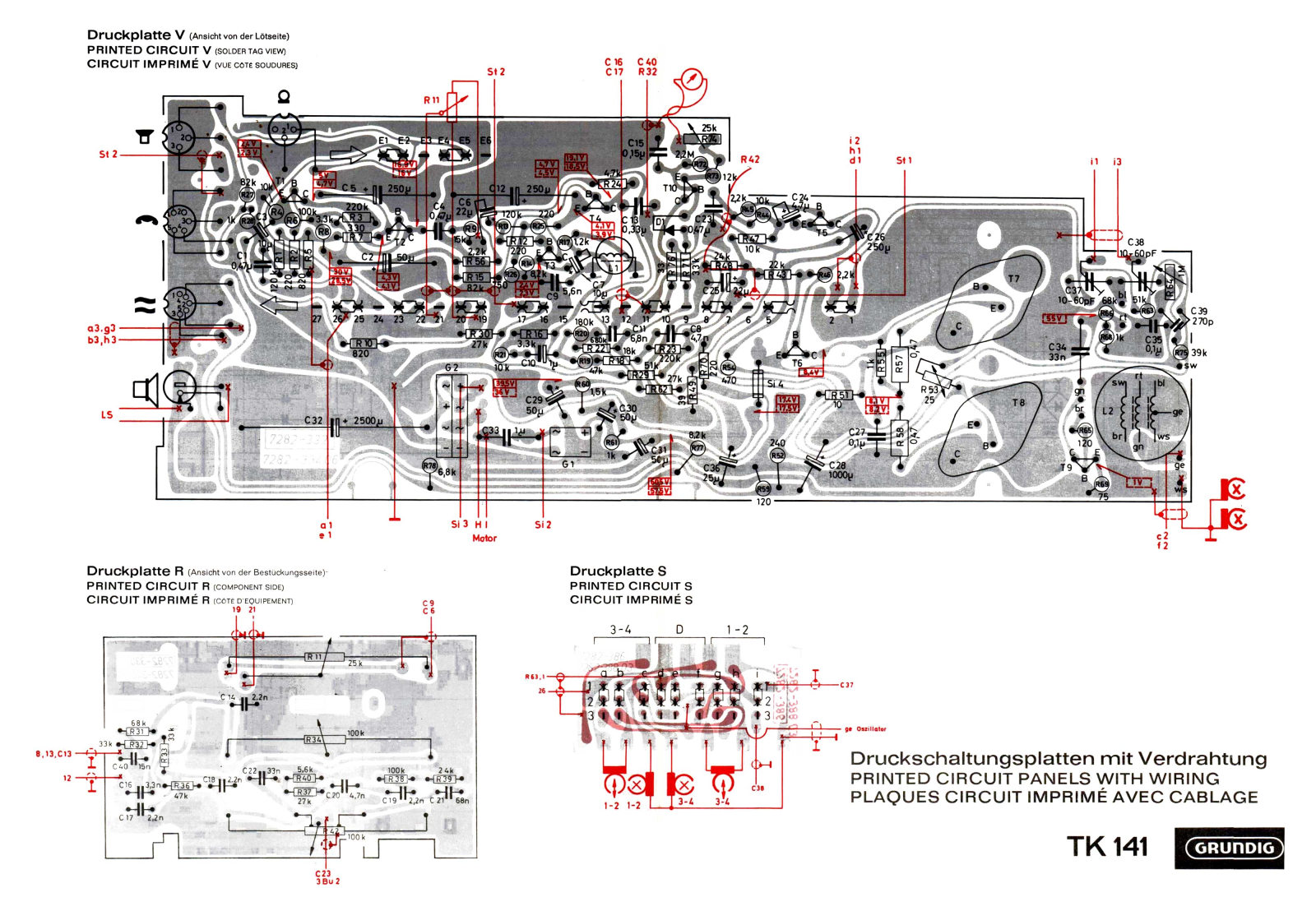 Grundig TK-141, TK-141U Schematic