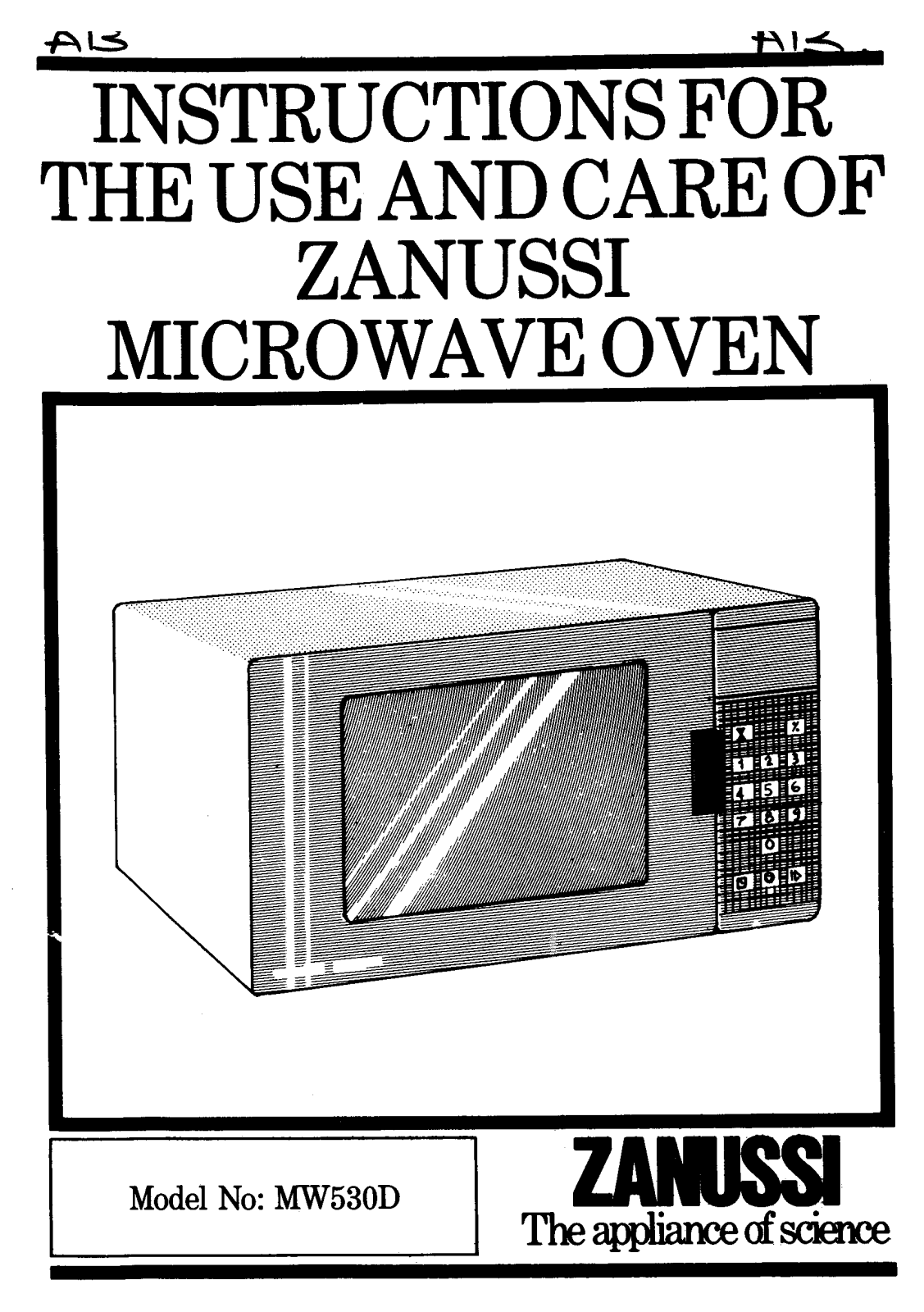 Zanussi MW530D User Manual