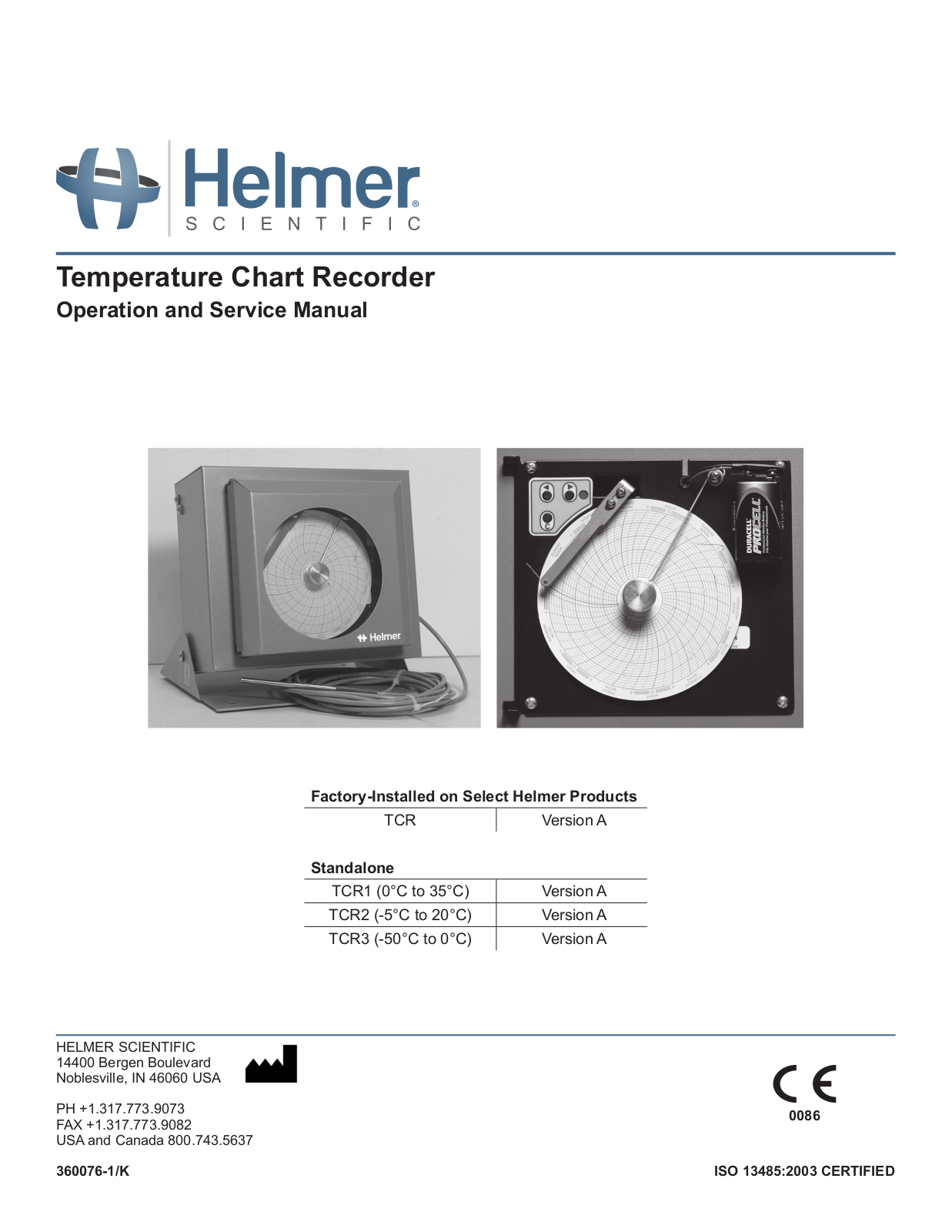 Helmer Scientific TCR1, TCR2, TCR3 User guide - ManualMachine.com